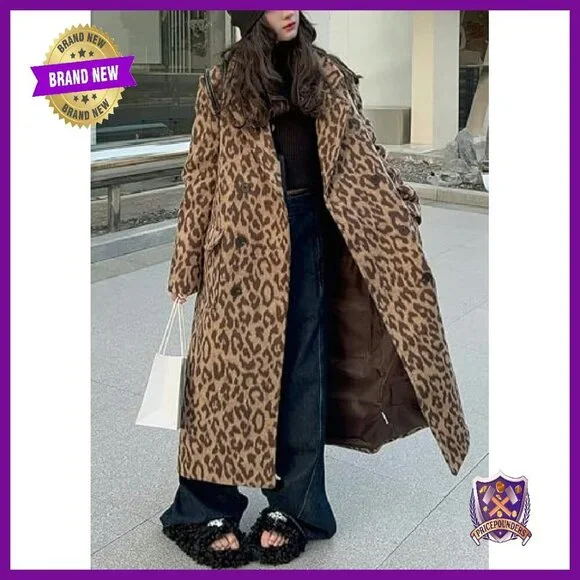 Women's Wool Blend Pea Coat Double Breasted Trench Winter Warm Overcoat - Picture 3 of 8